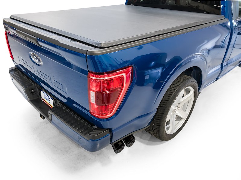 F-150 with black tip performance exhaust kit