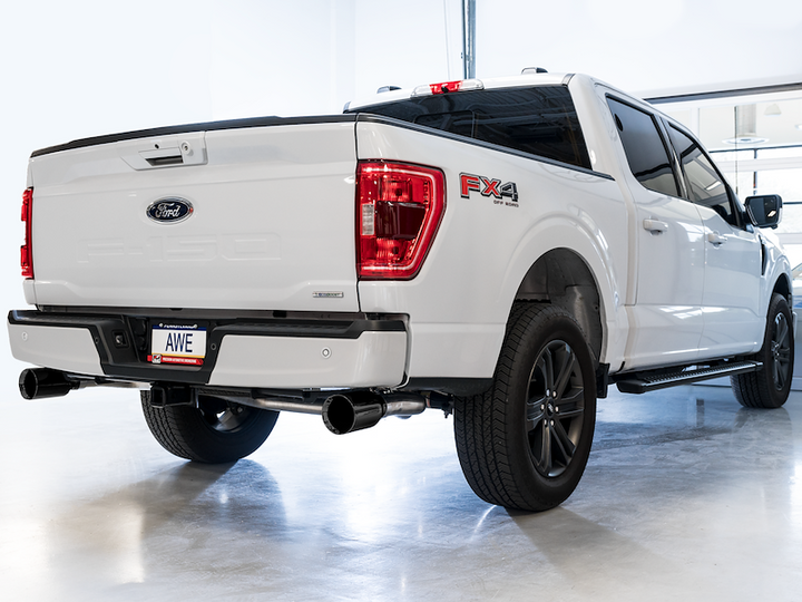 AWE Tuning 0FG Cat-Back For F-150 Black Appearance Package Rear Exit 2021-2026 (3015-33119)